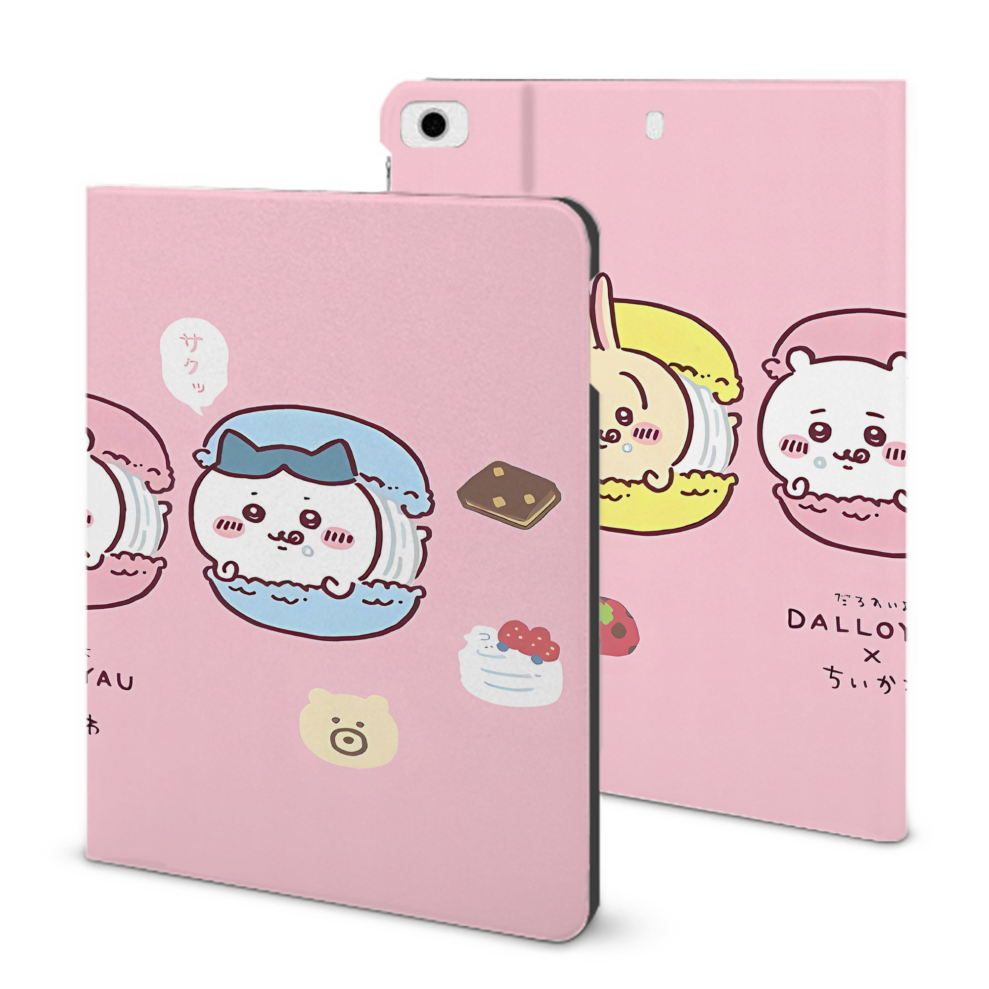 （画像用） ちいかわ Chii-kawa IPad ケース ブック型 PUレザー TPU 耐衝撃 軽量 薄型 ペン収納なし 全面保護 IPad 各モデル対応